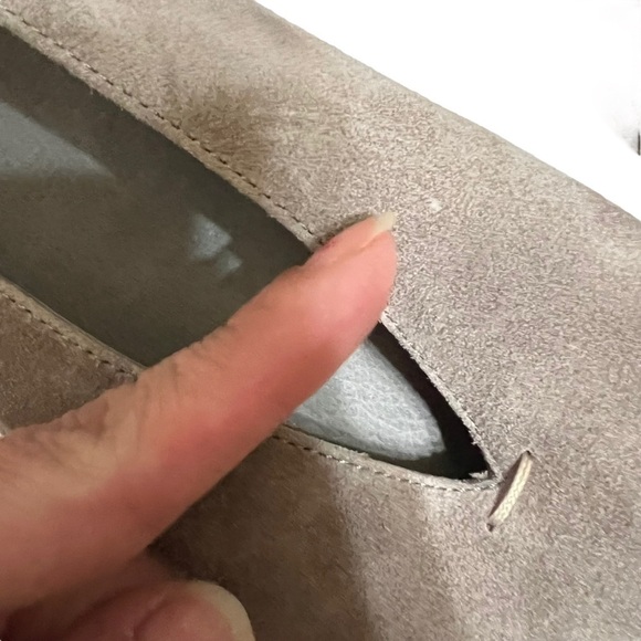 Eileen Fisher Taupe Suede Hidden Wedge Size 9 - Picture 13 of 14